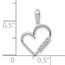 10K White Gold AA 1/20ct. Diamond Heart Pendant