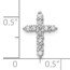 10K White Gold AA 1/3ct. Diamond Cross Pendant - 14.75 mm
