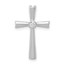 10K White Gold AA Diamond Cross Chain Slide - 20.5 mm