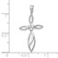 10K White Gold AA Diamond Cross Pendant - 30.5 mm