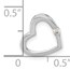 10K White Gold AA Diamond Heart Chain Slide