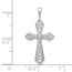 10K White Gold AA Diamond Passion Cross Pendant - 28 mm