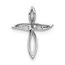 10K White Gold Cross Pendant Mounting - 16.5 in.