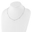 10K White Gold CZ 9 Station Necklace - 18 in.