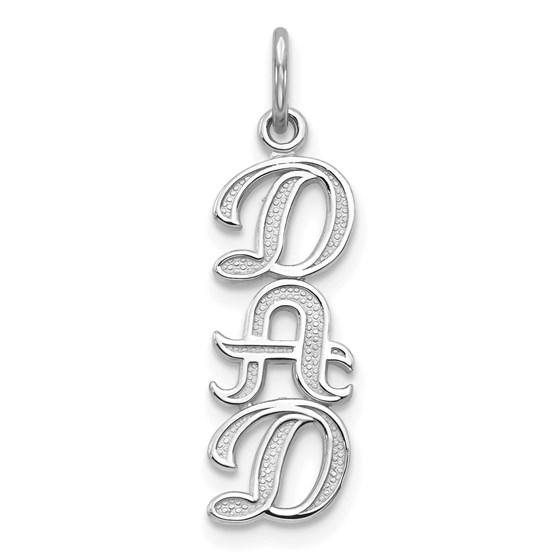 10K White Gold DAD Charm 10K White Gold DAD Charm
