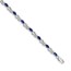 10K White Gold Diamond and Sapphire Infinity Bracelet - 7 in.