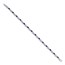 10K White Gold Diamond and Sapphire Infinity Bracelet - 7 in.