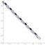 10K White Gold Diamond and Sapphire Infinity Bracelet - 7 in.