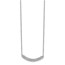 10K White Gold Diamond Curved Bar 18 inch Necklace - 18 in.