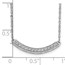 10K White Gold Diamond Curved Bar 18 inch Necklace - 18 in.