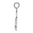 10K White Gold Diamond-cut Heart Pendant - 27 mm