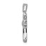 10K White Gold Diamond Fleur de Lis Cross Pendant - 26.5 mm