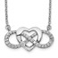 10K White Gold Diamond Infinity Heart 18 inch Necklace - 18 in.
