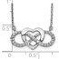 10K White Gold Diamond Infinity Heart 18 inch Necklace - 18 in.