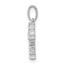 10K White Gold Diamond Latin Cross Pendant - 16 mm