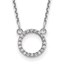 10K White Gold Diamond Open Circle Necklace - 18 in.
