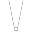 10K White Gold Diamond Open Circle Necklace - 18 in.