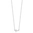 10K White Gold Diamond Sideways Cross 18 in. Necklace - 18 in.