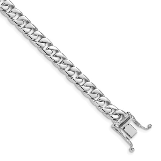 10K White Gold Flat Beveled Curb Link Bracelet - 9 in. 10K White Gold Flat Beveled Curb Link Bracelet - 9 in.