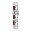 10K White Gold Garnet and Diamond Cross Chain Slide - 28 mm