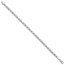 10K White Gold Heart & X Bracelet - 7 in.