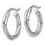 10K White Gold Polished Tri-Hoop Earrings - 21.6 mm