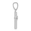 10K White Gold Small .01ct. Diamond Cross Pendant - in.