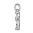 10K White Gold Small 1/20ct. Diamond Latin Cross Pendant - 16 mm