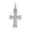 10K White Gold Small 1/20ct. Diamond Latin Cross Pendant - 16 mm