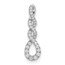 10K White Gold Twist Chain Slide - 18 mm