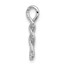 10K White Gold Twist Chain Slide - 18 mm
