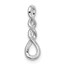 10K White Gold Twist Chain Slide - 18 mm