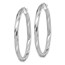 10K White Gold Twisted Hinged Hoop Earrings - 41 mm