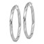 10K White Gold Twisted Hinged Hoop Earrings - 41 mm