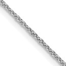10K White Gold WG 1.2mm Cable Chain - 16 in.