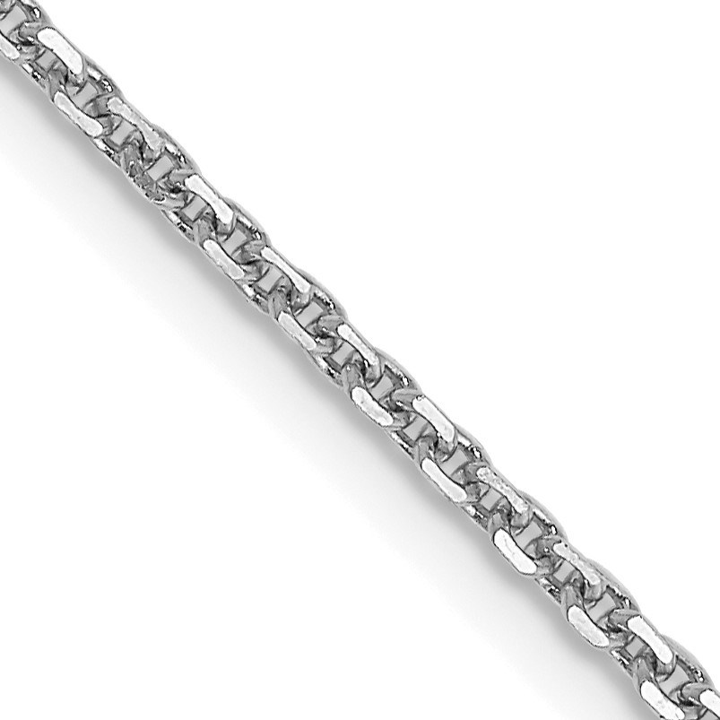 10K White Gold WG 1.3mm D/C Cable Chain - 22 in.