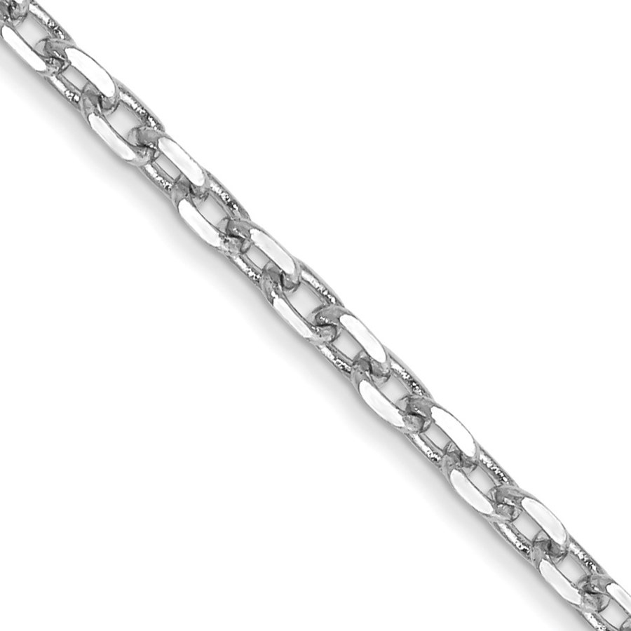 10K White Gold WG 1.8mm D/C Cable Chain - 22 in.