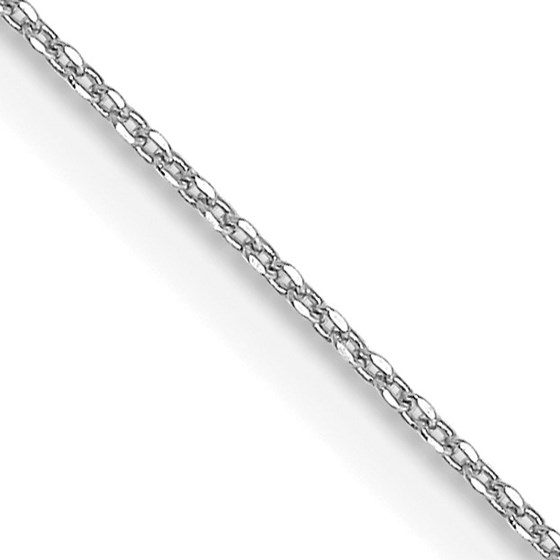 10K White Gold WG .6mm D/C Cable Chain - 22 in.