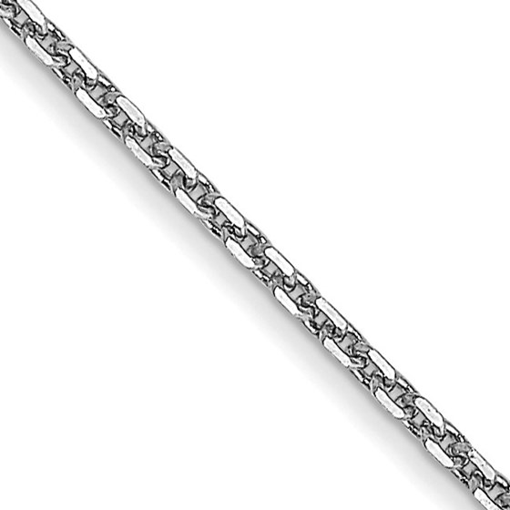10K White Gold WG .95mm D/C Cable Chain - 22 in.