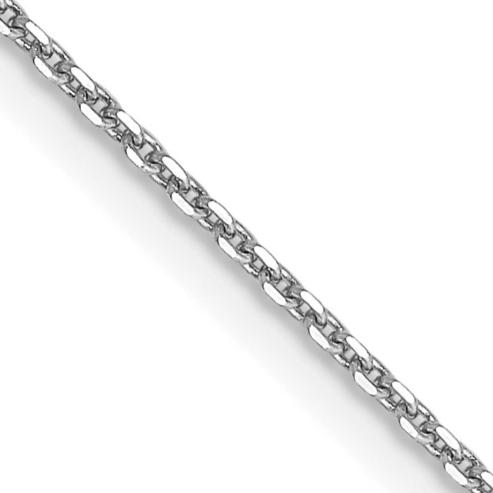 10K White Gold WG .9mm D/C Cable Chain - 22 in.