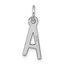 10K White Goldw Large Slanted Block Initial A Charm - 21.25 mm