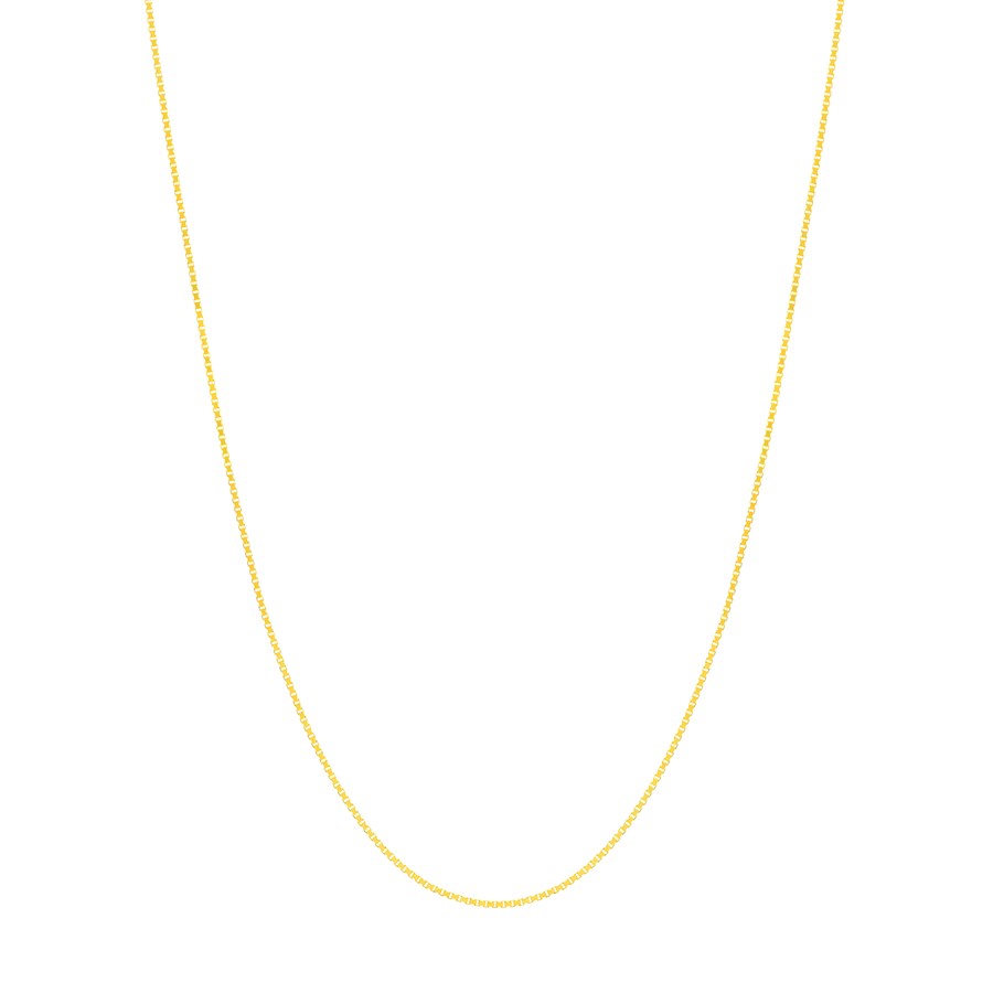 10K Yellow Gold 0.55 mm Box Chain with Spring Ring Clasp - 18in.