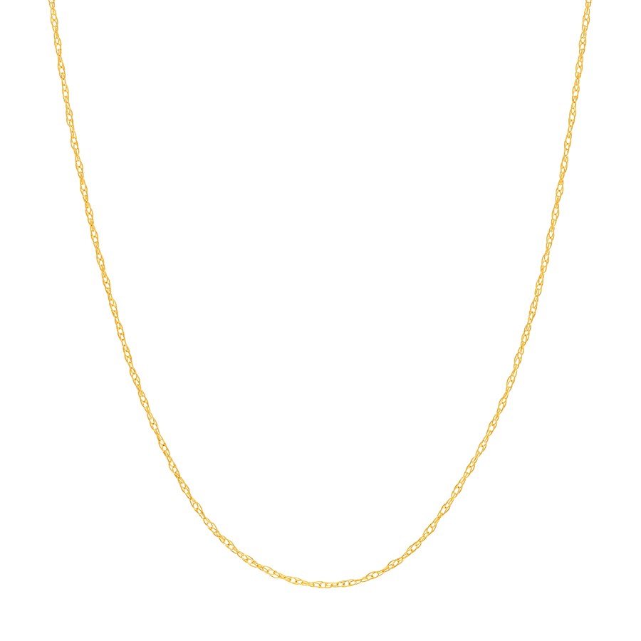 10K Yellow Gold 0.6 mm Rope Chain w Spring Ring - 18in.