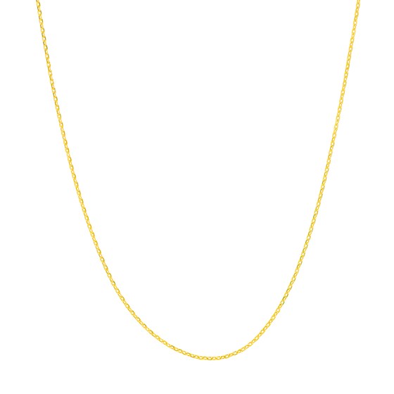 10K Yellow Gold 0.65 mm Cable Chain w Spring Ring Clasp - 18in.