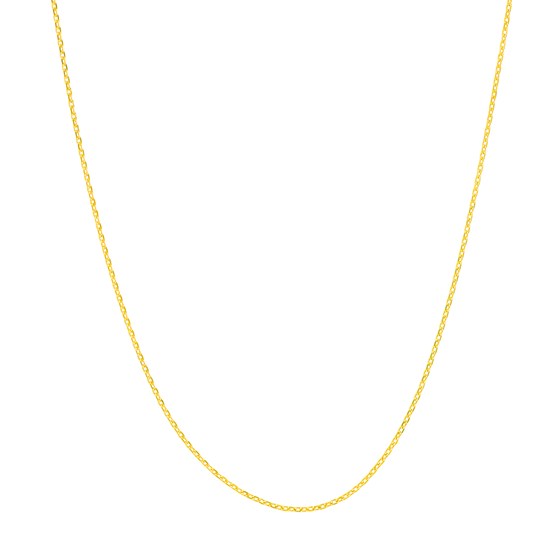 10K Yellow Gold 0.65 mm Cable Chain w Spring Ring Clasp - 18in. 10K Yellow Gold 0.65 mm Cable Chain w Spring Ring Clasp - 18in.