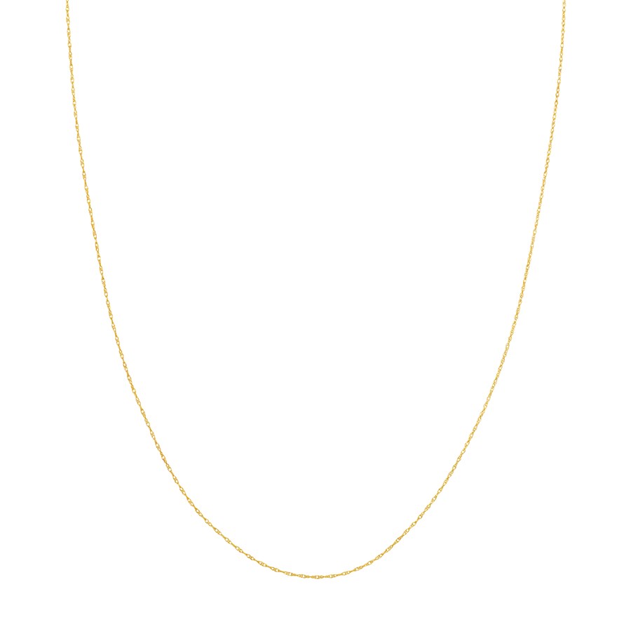 10K Yellow Gold 0.75 mm Rope Chain w Spring Ring - 20in