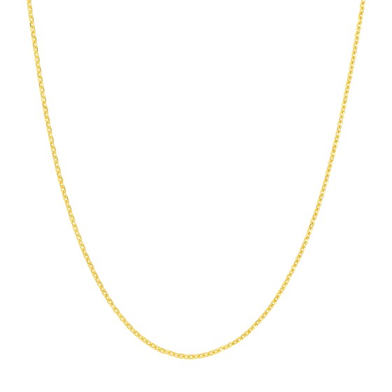 10K Yellow Gold 0.8 mm Cable Chain with Spring Ring Clasp - 18in. 10K Yellow Gold 0.8 mm Cable Chain with Spring Ring Clasp - 18in.