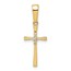 10K Yellow Gold .02ct. Diamond Cross Pendant - 16.5 mm