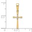 10K Yellow Gold .02ct. Diamond Cross Pendant - 16.5 mm