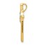 10K Yellow Gold .02ct. Diamond Heart Cross Chain Slide - 23 mm